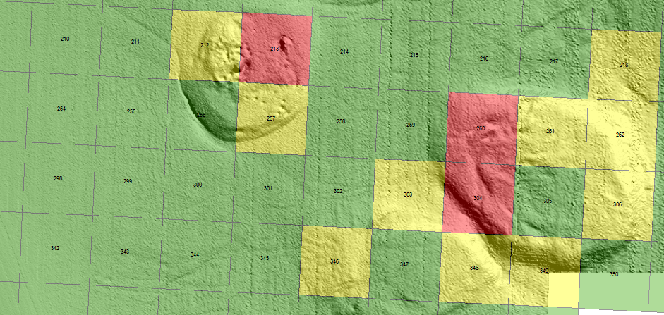 Western Gulf Pre-lease Hazard Survey using old NOAA data